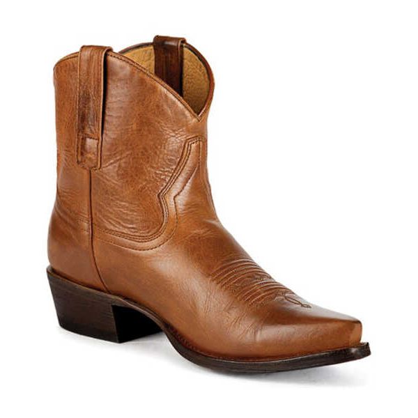 MACIE BEAN - WOMEN'S HASHTAG NOT BASIC WESTERN FASHION BOOTIES - SNIP TOE - BROWN