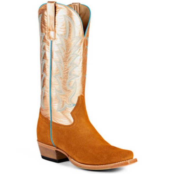 MACIE BEAN - WOMEN'S GINGER SNAPPED WESTERN BOOTS - SQUARE TOE - TAN